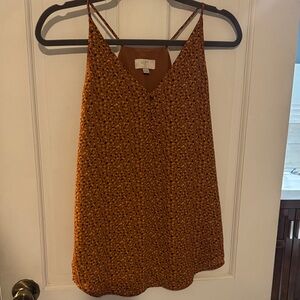 LOFT Women's Tan Floral Camisole